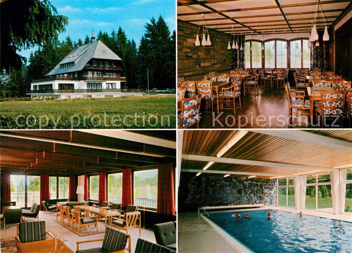 Rothaus Grafenhausen Ferienheim der LZB Tannenhof Speisesaal Hallenbad