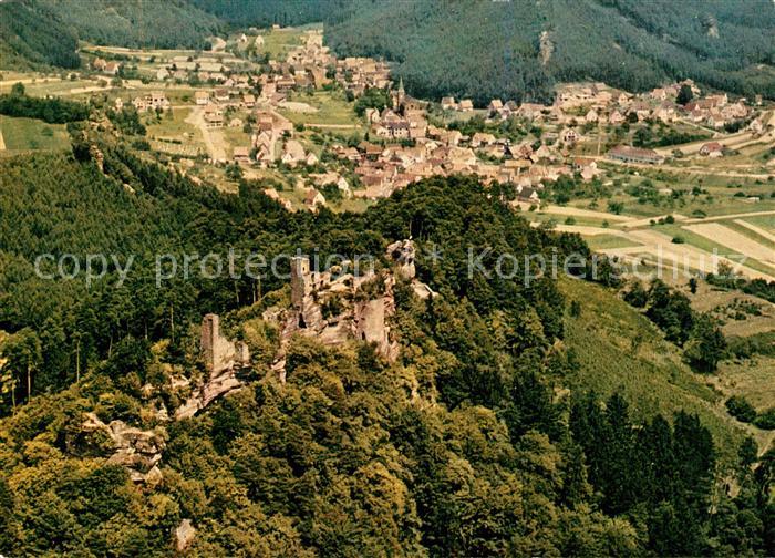 Erfweiler-Ehlingen Burgruine Alt Dahn Fliegeraufnahme