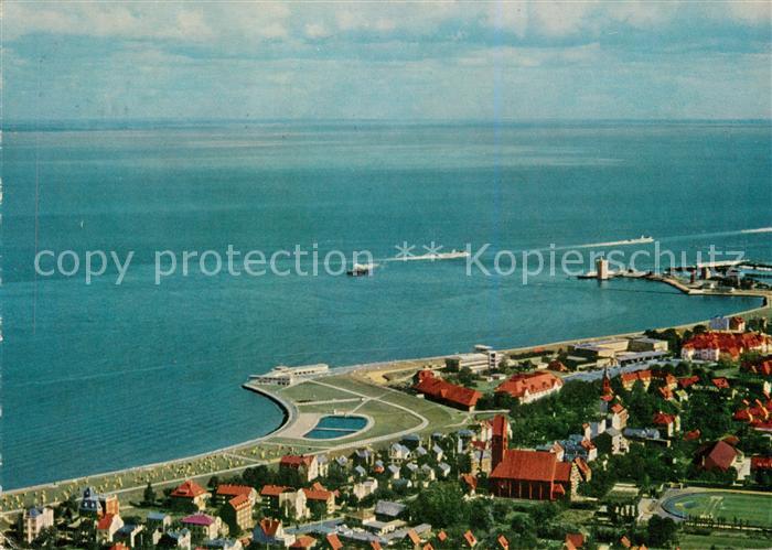 Cuxhaven Nordseebad Grimmershoernbucht Fliegeraufnahme