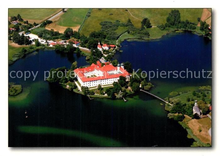 Seeon Klostersee Kloster Seeon Fliegeraufnahme