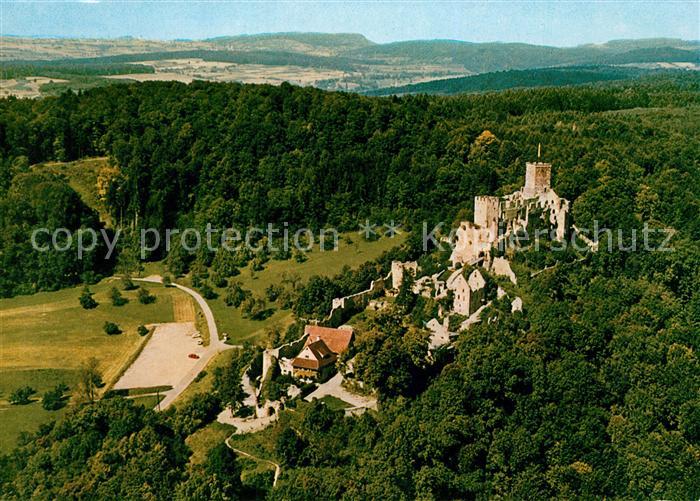 Loerrach Burgruine Roetteln Fliegeraufnahme