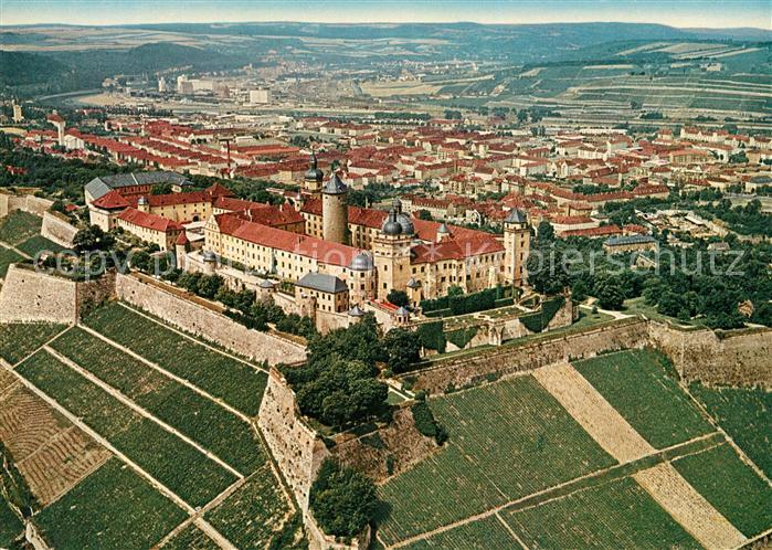 Wuerzburg Festung Marienburg Fliegeraufnahme