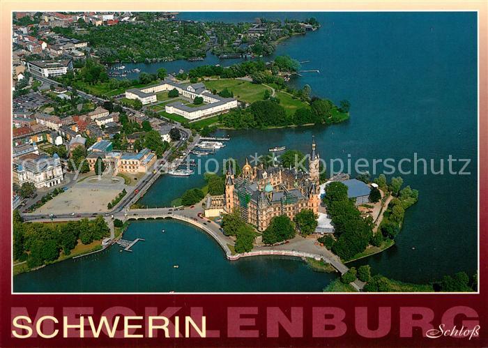 Schwerin Mecklenburg Schloss Fliegeraufnahme