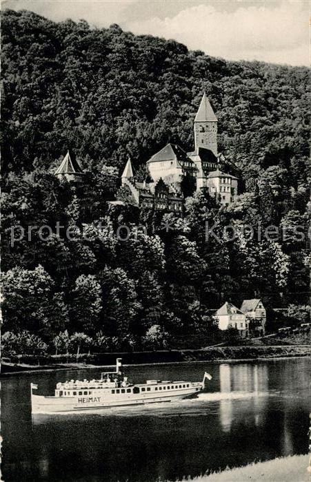 Zwingenberg Neckar Ausflugsdampfer Schloss