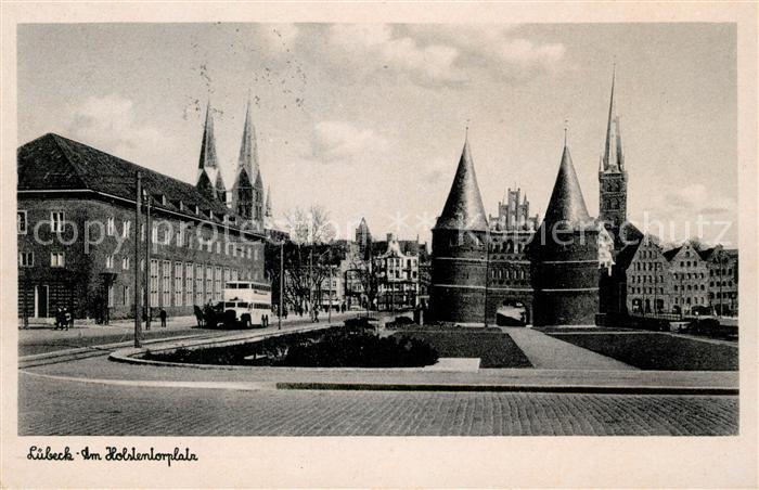 Luebeck Holstentor Platz Hansestadt