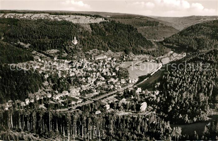 Bad Liebenzell Kurort im Schwarzwald Fliegeraufnahme