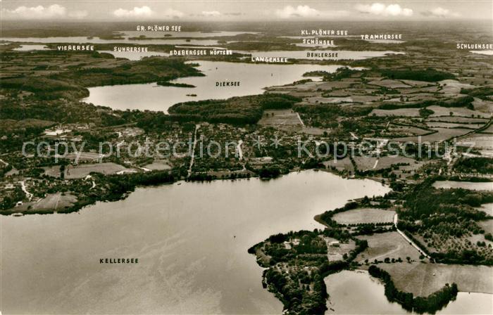 Ploen See Holsteinische Seenplatte Fliegeraufnahme