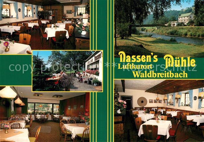 Waldbreitbach Wied Restaurant Pension Nassen's Muehle Luftkurort Naturpark Rhein