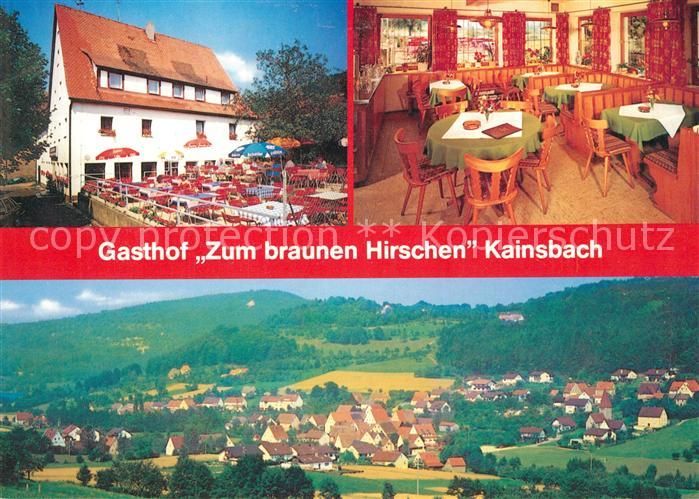 Kainsbach Gasthof Zum braunen Hirschen Ortspanorama