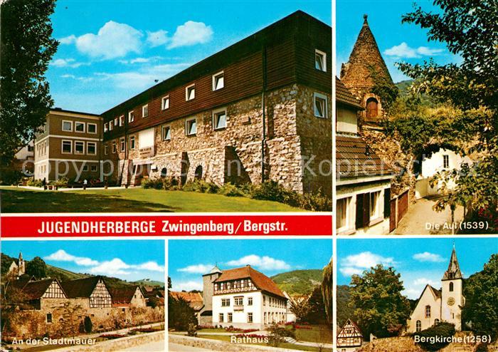 Zwingenberg Bergstrasse Jugendherberge Bergkirche Rathaus Stadtmauer Aul Befesti