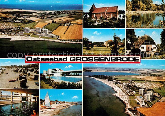 Grossenbrode Ostseebad Kirche Bauernhof Hotel Ferienanlage Strand Fliegeraufnahm