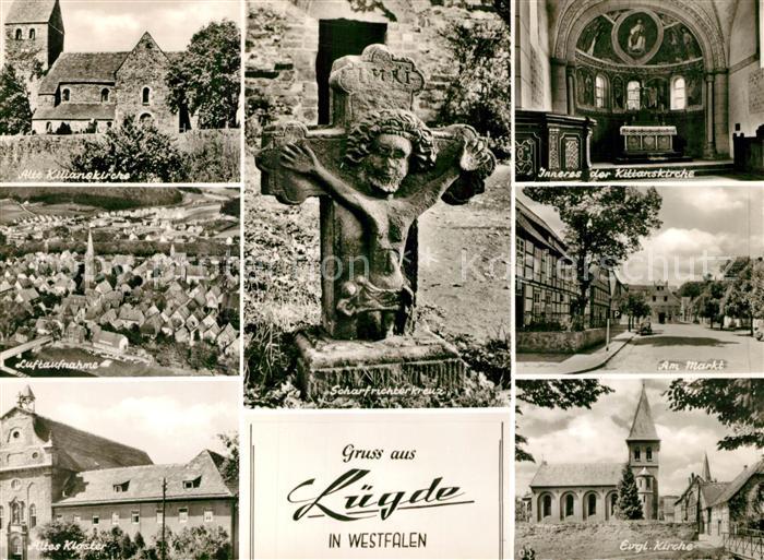 Luegde Kirche Scharfrichterkreuz Kloster Markt Fliegeraufnahme