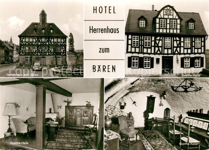 Holzappel Hotel Herrenhaus zum Baeren Brunnen Fachwerk Goethehaus Innenraeume