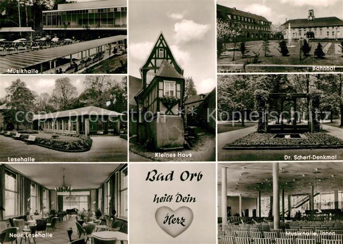 Bad Orb Musikhalle Lesehalle Kleines Haus Fachwerk Bahnhof Dr Scherf Denkmal