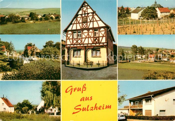 Sulzheim Rheinhessen Landschaftspanorama Teilansichten Fachwerkhaus