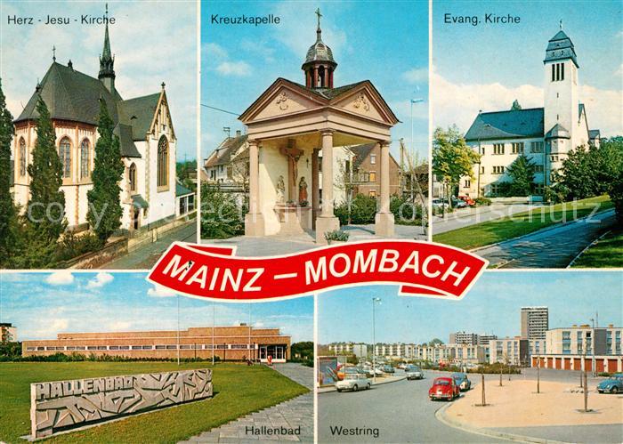 Mombach Kirche Kreuzkapelle Hallenbad Westring