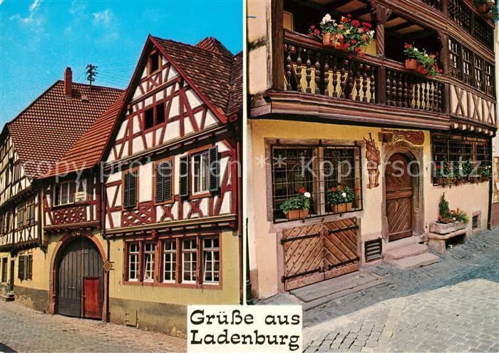 Ladenburg Altstadt Fachwerkhaeuser