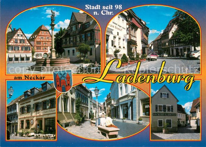 Ladenburg Altstadt Fachwerkhaeuser Brunnen Gasse