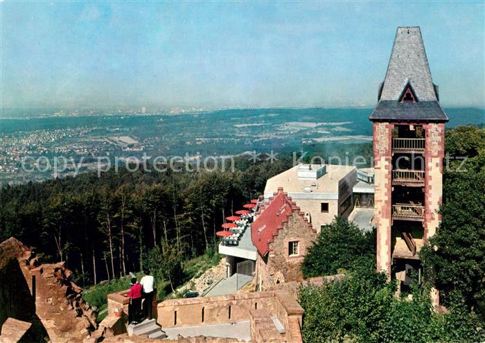 Frankenstein Bergstrasse Burgruine Fernsicht