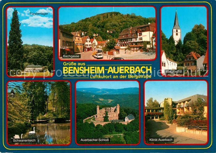 Auerbach Bergstrasse Fuerstenlager Schwanenteich Bachgasse Bergkirche Klinik Sch