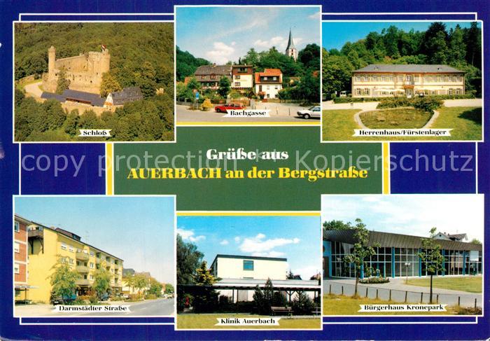 Auerbach Bergstrasse Schloss Fliegeraufnahme Bachgasse Herrenhaus Fuerstenlager