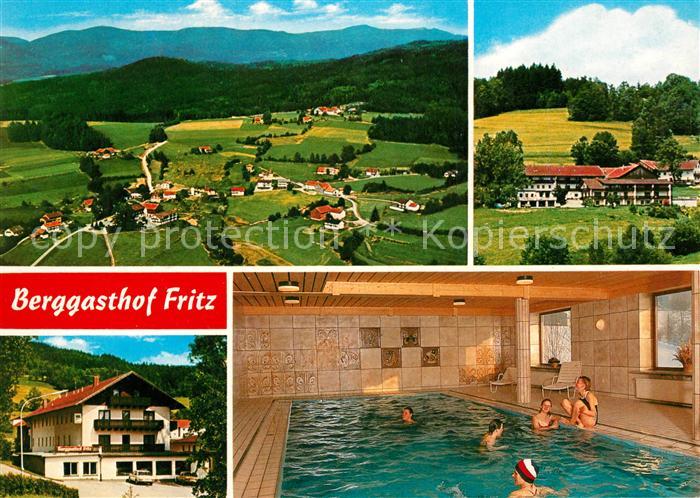 Asbach Drachselsried Berggasthof Fritz Hallenbad Bayerischer Wald Fliegeraufnahm
