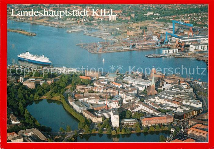 Kiel Altstadt Hafen Landeshauptstadt Fliegeraufnahme