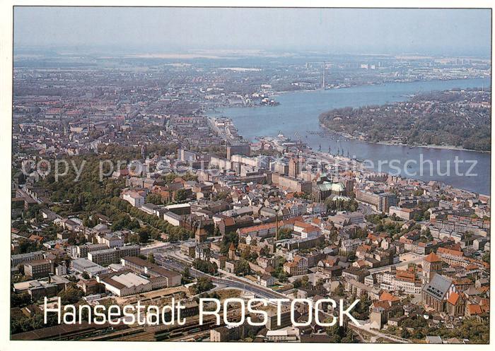 Rostock Hansestadt Fliegeraufnahme