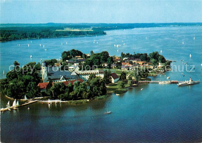 Fraueninsel Chiemsee Kloster Frauenwoerth Fliegeraufnahme