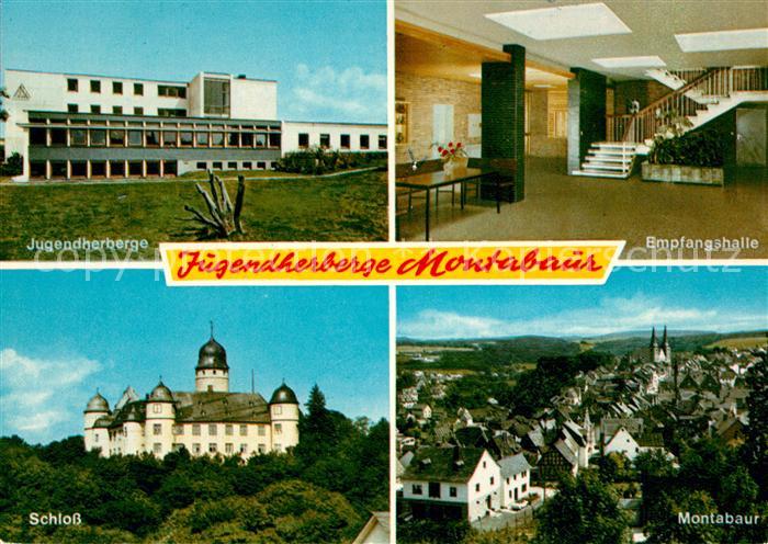 Montabaur Westerwald Jugendherberge Empfangshalle Schloss Stadtpanorama