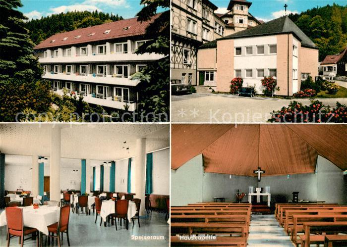 Bad Lauterberg Kneipp Sanatorium St Bennostift Speiseraum Hauskapelle