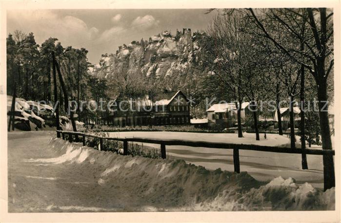 Jonsdorf Hotel Gondelfahrt im Winter Zittauer Gebirge