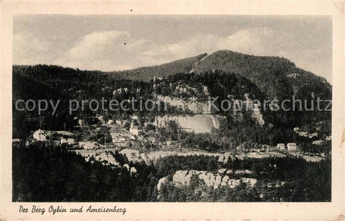 Oybin Panorama Berg Oybin und Ameisenberg Zittauer Gebirge