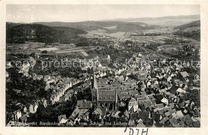 Gladenbach Lahn Hessen Blick vom Schloss