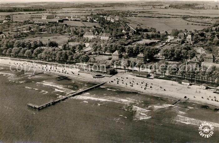 Eckernfoerde Strand Fliegeraufnahme
