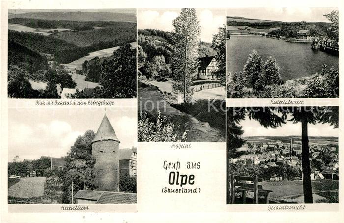Olpe Biggesee Bieketal Erzgebirge Biggetal Ristertalsperre Hexenturm Panorama