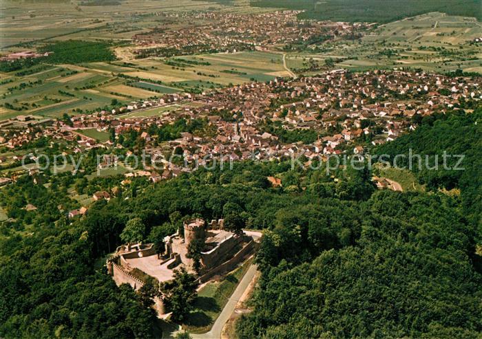 Alsbach Bergstrasse Luftkurort Schloss Burgruine Fliegeraufnahme