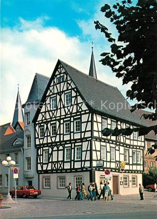 Schluechtern Fachwerkhaus Klostertuerme Gaststaette Eckebaecker