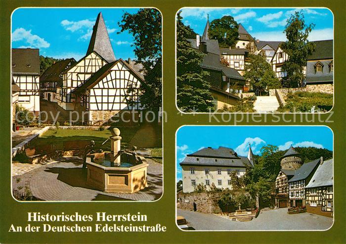 Herrstein Historisches Staedtchen an der Deutschen Edelsteinstrasse Fachwerkhaeu
