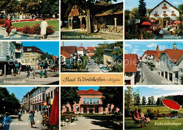 Bad Woerishofen Kurgarten Strassenpartie Kurpromenade Historische Wandelbahn Kur