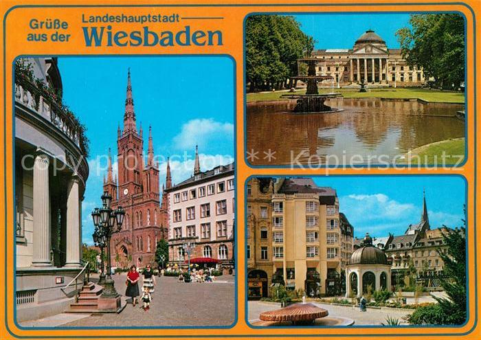Wiesbaden Kirche Schloss Brunnen