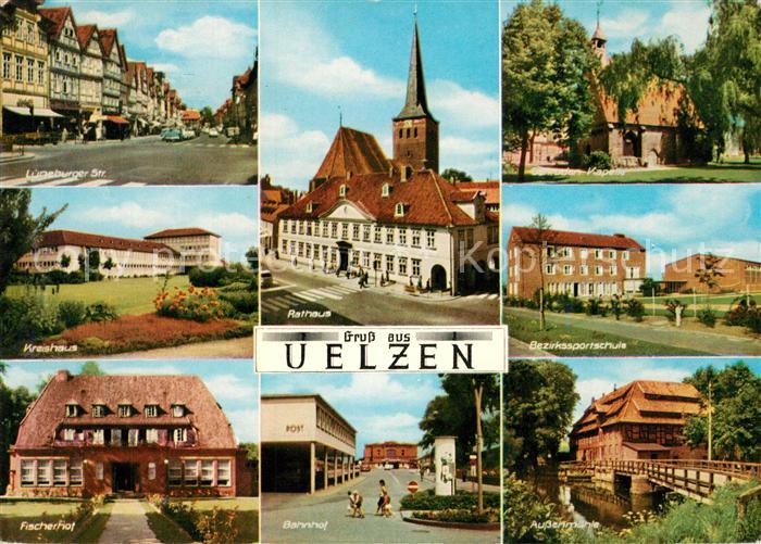 Uelzen Lueneburger Heide Lueneburger Strasse Kreishaus Fischerhof Rathaus Bahnho