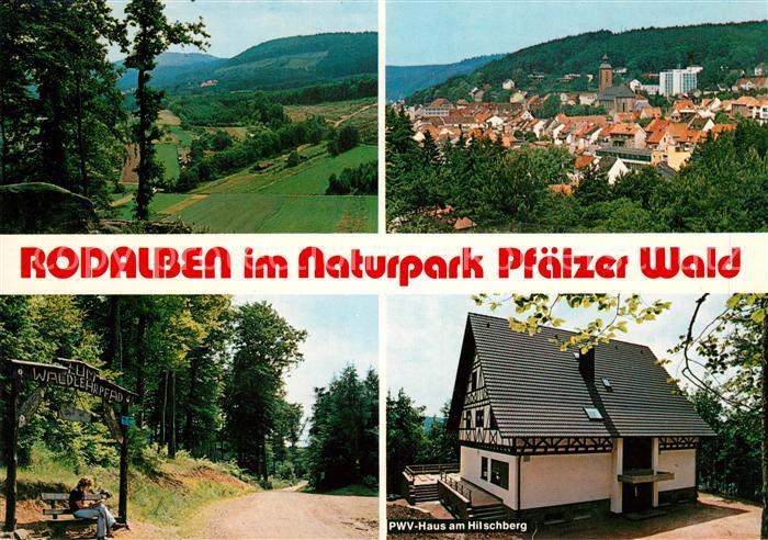 Rodalben Landschaftspanorama Naturpark Pfaelzer Wald Waldlehrpfad PWV Haus am Hi