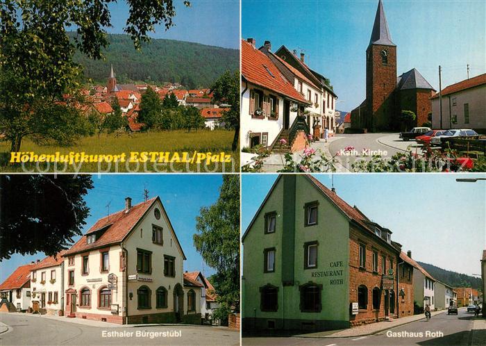 Esthal Panorama Kirche Buergerstuebl Gasthaus Roth