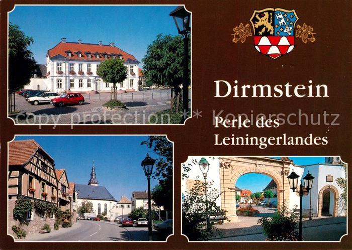 Dirmstein Sturmfedersches Schloss Rathaus Kirche Michelstor Schlossplatz Wappen