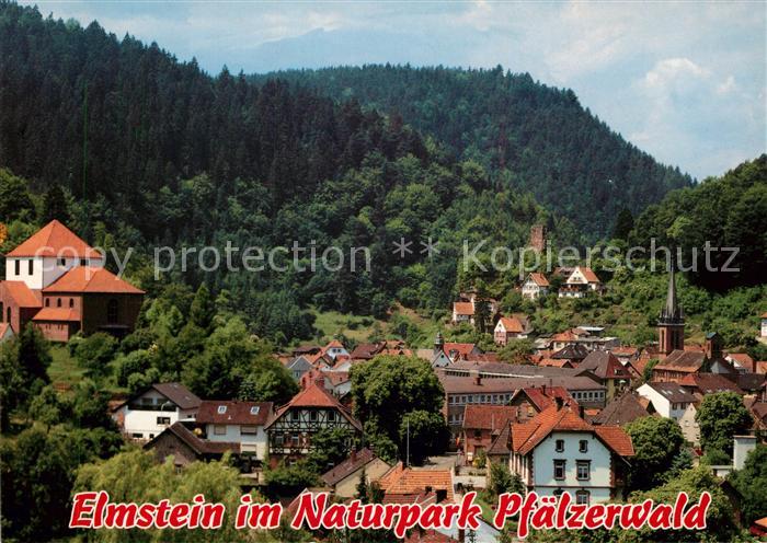 Elmstein Ortsansicht mit Kirche Naturpark Pfaelzerwald