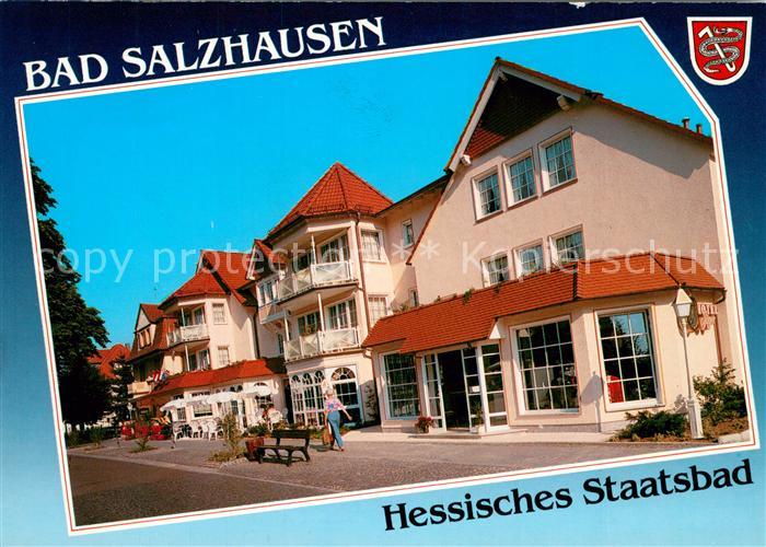 Bad Salzhausen Kurstrasse mit Hotel Jaeger