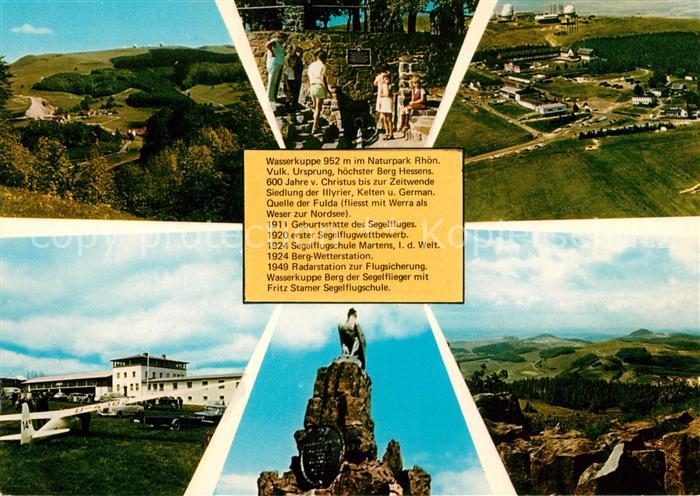 Wasserkuppe Rhoen Landschaftspanorama Segelflugschule Radarstation Fliegerdenkma