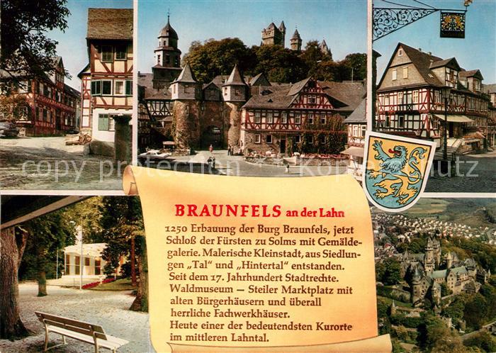 Braunfels Burg Braunfels Waldmuseum Marktplatz Fachwerkhaeuser