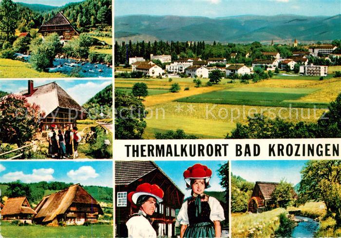 Bad Krozingen Panorama Kurort Schwarzwald Bauernhaus Trachten Bollenhut Muehle W